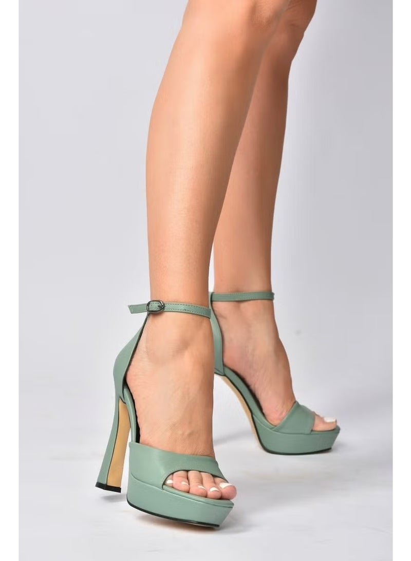 Fox Shoes أحذية نسائية بكعب أخضر K404580109 - Image 2